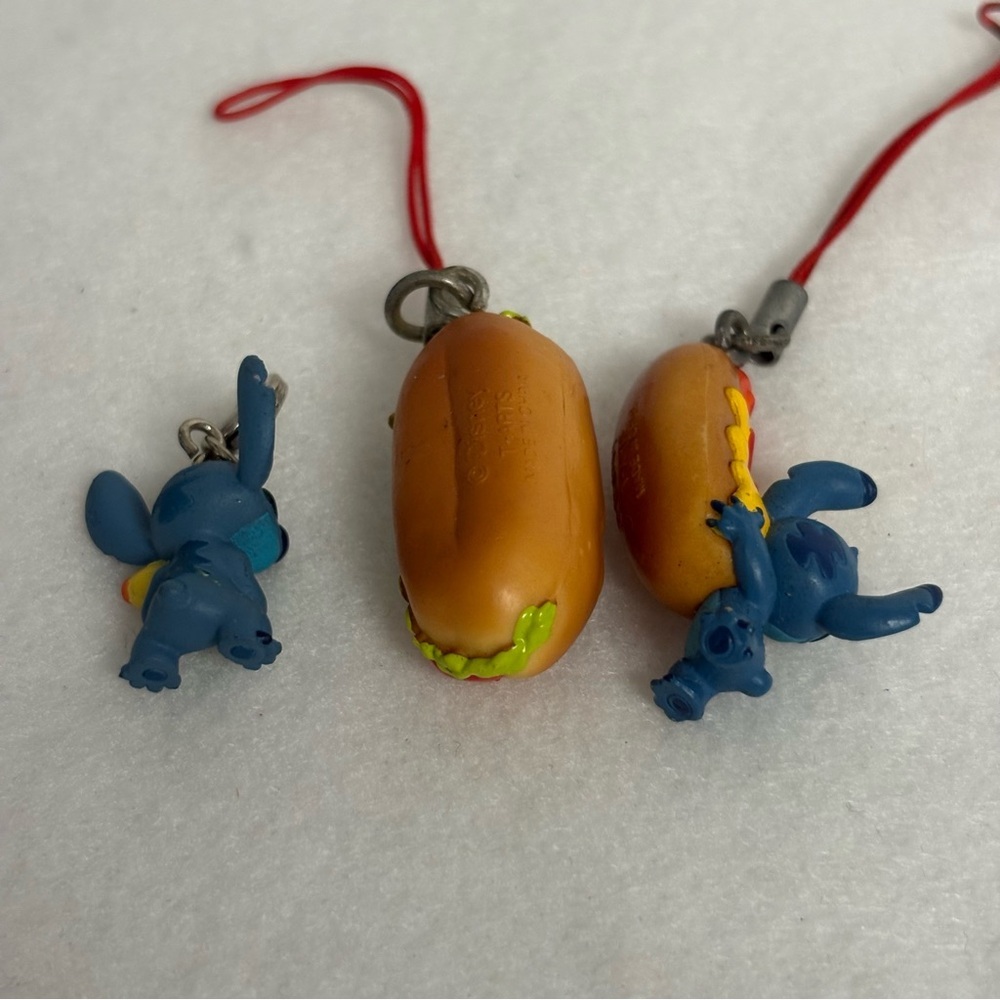 Set of 3 STITCH Hot Dog Reuben Charm Disney Japan Gachapon - Picture 6 of 8